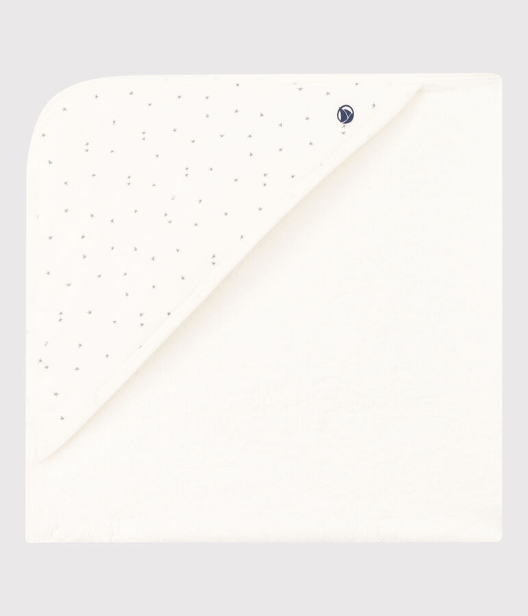 Badetuch aus Frottee weiss MARSHMALLOW/grau GRIS