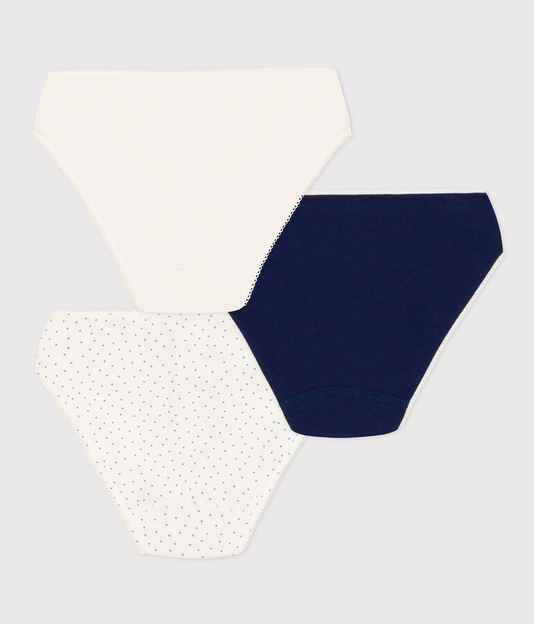 3er-Set getupfte Slips aus Baumwolle und Elastan f&uuml;r kleilne M&auml;dchen vielfarbig