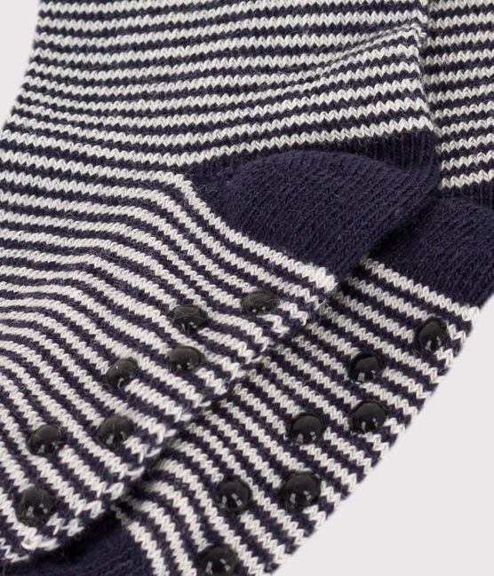 Antirutsch-Socken für Babys blau SMOKING/weiss MARSHMALLOW