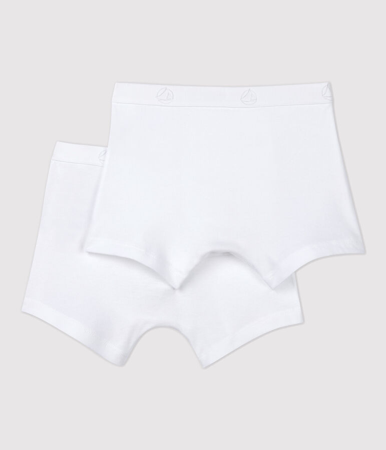 2er-Set wei&szlig;e Boxershorts f&uuml;r Jungen variante 1