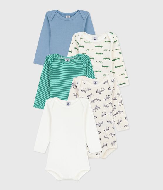 Set langärmeliger Baby-Bodys aus Baumwolle mit Tiermotiv variante 1