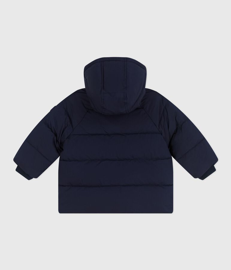 Baby-Winterjacke aus einfarbigem Polyester blau