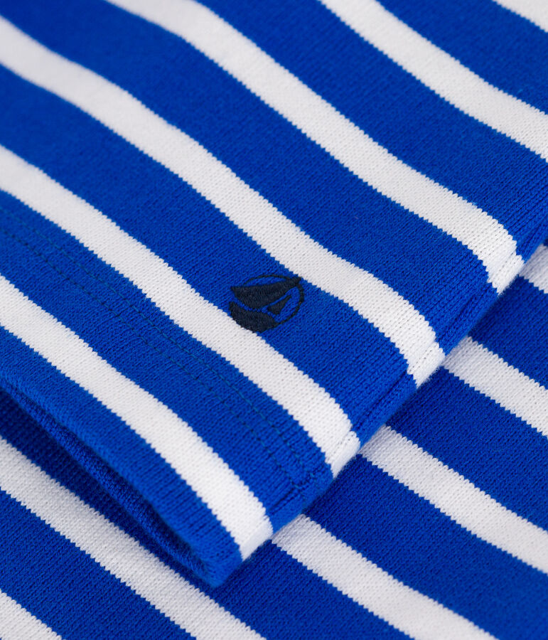 Lang&auml;rmeliges Damen-Streifenshirt Marini&egrave;re aus Baumwolle blau/weiss