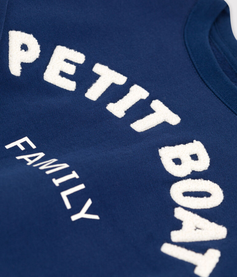 Kinder-Sweatshirt aus Molton f&uuml;r M&auml;dchen und Jungen blau MEDIEVAL