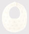 Weißes Baby-Lätzchen bedruckt aus Doppeljersey weiss MARSHMALLOW/weiss MULTICO