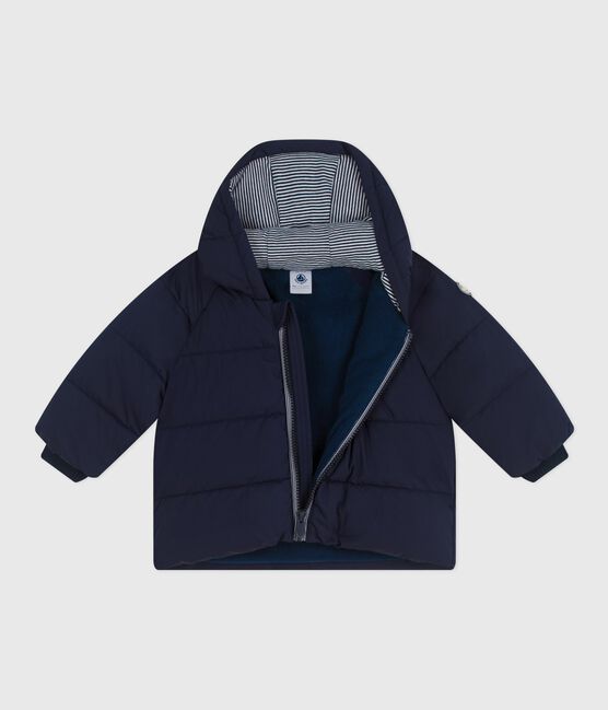 Baby-Winterjacke einfarbig blau SMOKING
