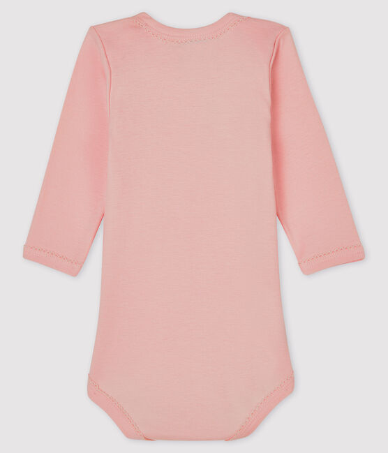Langärmliger Baby-Body für Mädchen rosa MINOIS