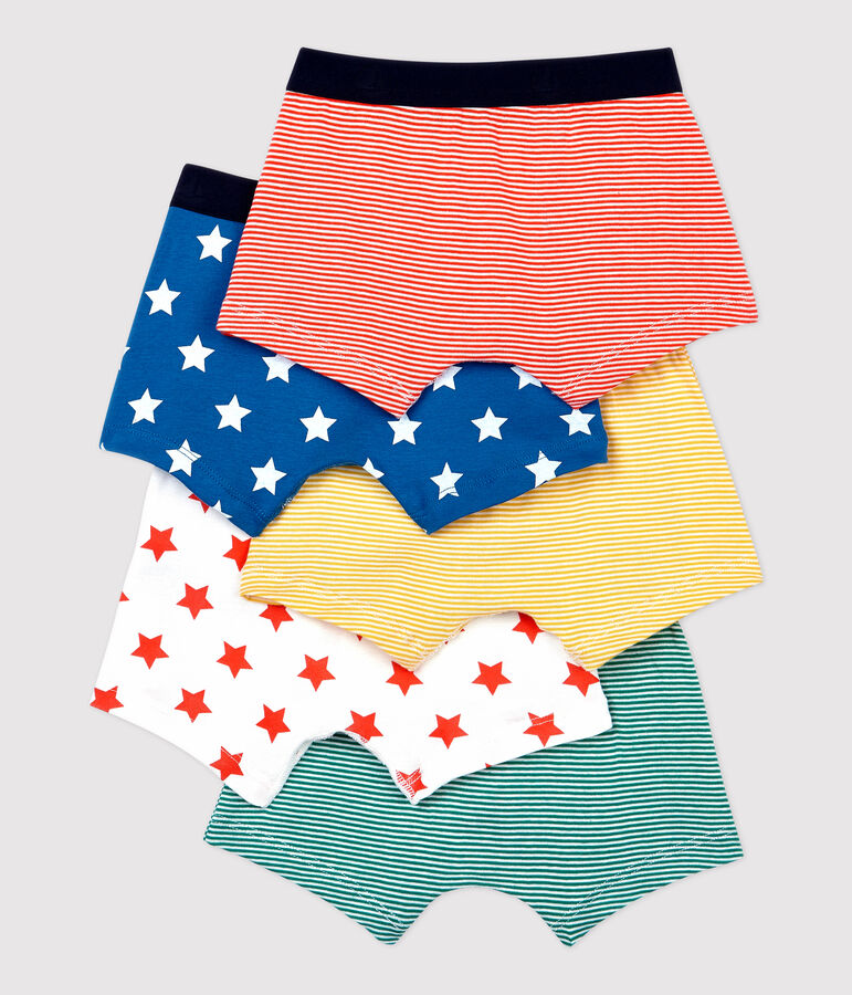 5er-Set Boxershorts aus Bio-Baumwolle f&uuml;r Jungen vielfarbig