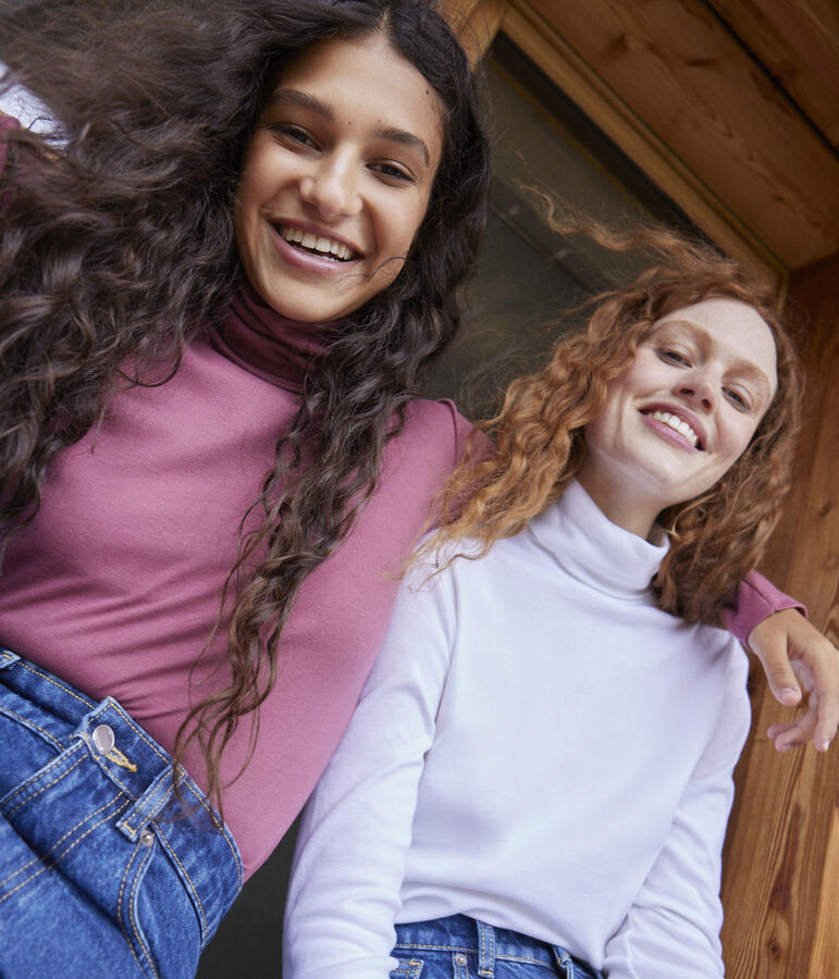 Rollkragenshirt aus Baumwolle f&uuml;r Damen braun