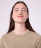 Kurz&auml;rmeliges Damen T-Shirt aus einfarbiger Baumwolle beige