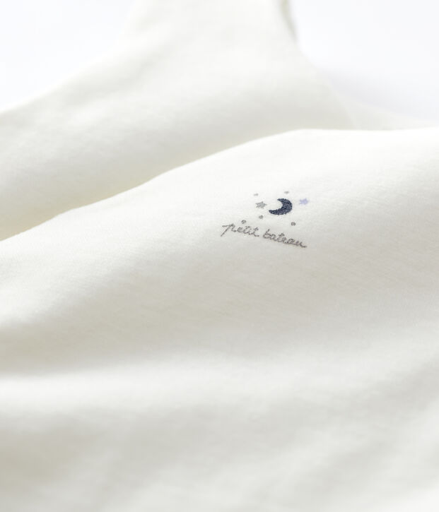 Babyschlafsack in Nicki aus Bio-Baumwolle weiss