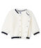 Unisex-Baby-Cardigan aus Sherpa in Schaffelloptik weiss MARSHMALLOW