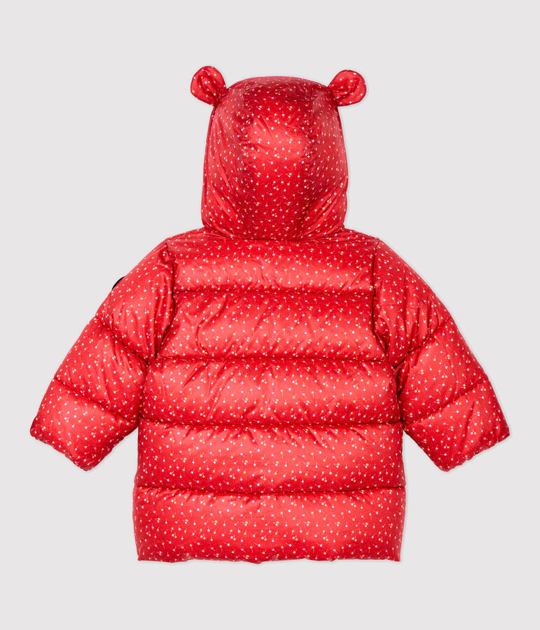 Gesteppter Baby-Anorak. rot/vielfarbig