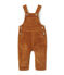 Baby-Jungen-Latzhose aus Stretch-Nicki braun CUIVRE