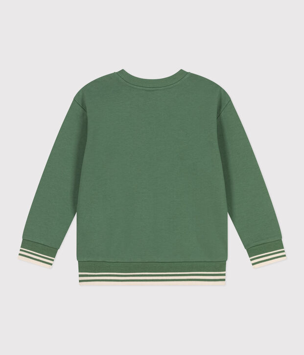 Kinder Unisex-Sweatshirt aus bedruckter Baumwolle gr&uuml;n