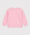 Kinder-Sweatshirt aus einfarbiger Baumwolle rosa