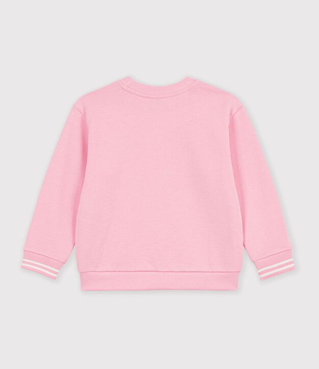 Kinder-Sweatshirt aus einfarbiger Baumwolle rosa