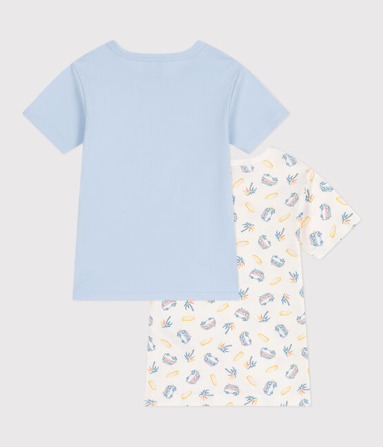 2er-Set kurzärmelige Kinder-T-Shirts aus Baumwolle mit Minibus-Motiv variante 1