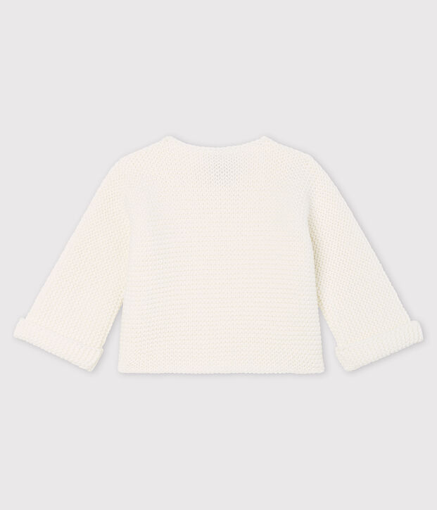 Baby-Cardigan aus Bio-Baumwollstrick weiss