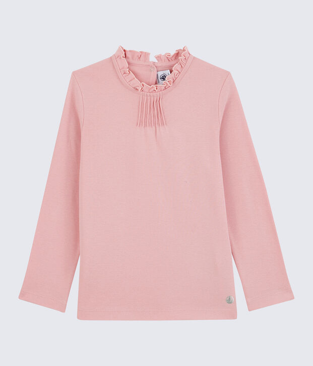 Lang&auml;rmeliges Kinder-T-Shirt aus Baumwolle f&uuml;r M&auml;dchen rosa