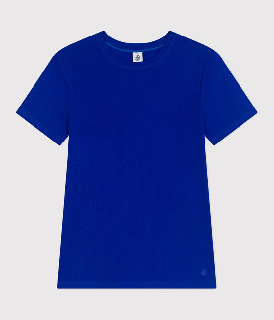 Damen-T-Shirt L'Iconique aus einfarbiger Baumwolle blau SURF