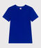 Damen-T-Shirt L'Iconique aus einfarbiger Baumwolle blau SURF