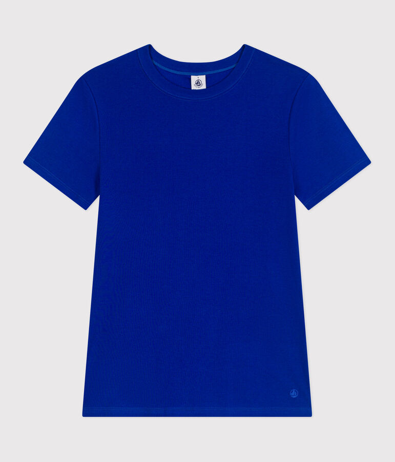 Damen-T-Shirt L'Iconique aus einfarbiger Baumwolle blau