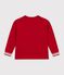 Lang&auml;rmeliges Kinder-T-Shirt aus einfarbiger Baumwolle rot