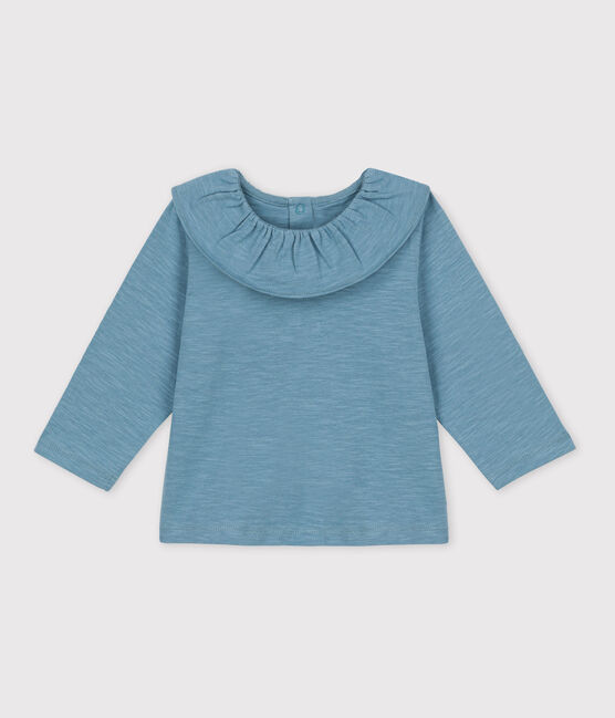 Langärmelige Babybluse aus leichtem Jersey blau ROVER