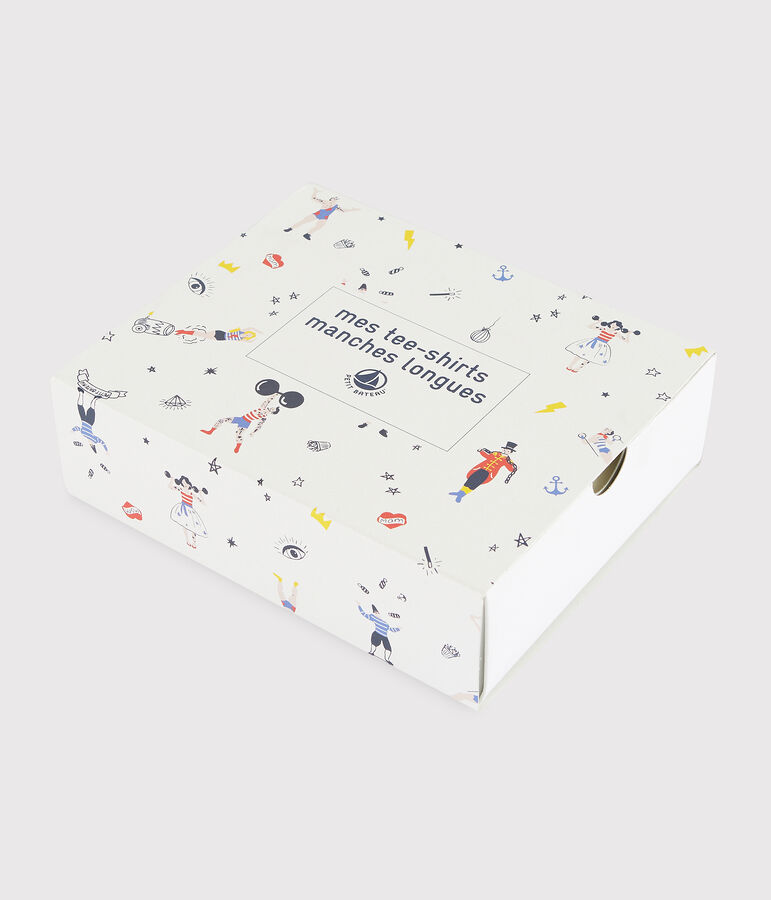 2er-Set lang&auml;rmlige T-Shirts mit festlichem Aufdruck f&uuml;r kleine Jungen vielfarbig