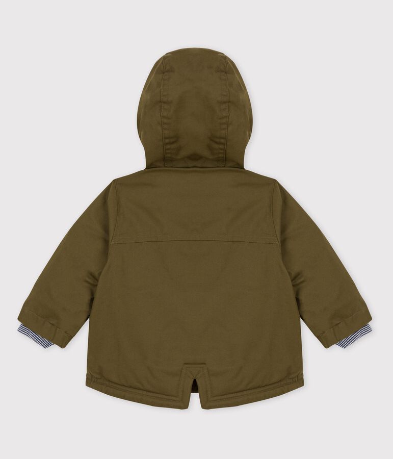 Wasseabweisende Baby-Parka gr&uuml;n MILITARY
