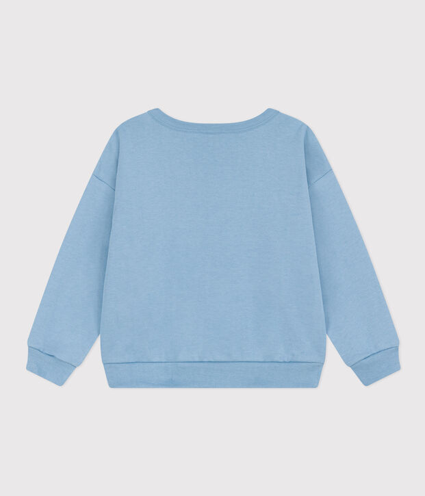 Sweatshirt mit Printmotiv aus Molton blau