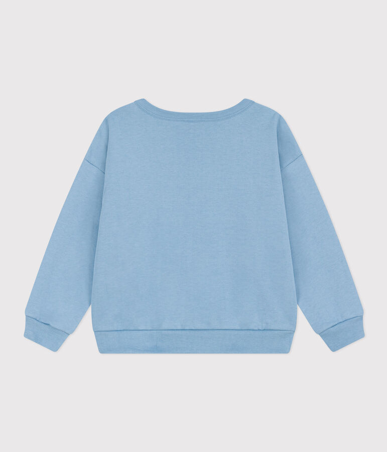 Sweatshirt mit Printmotiv aus Molton blau AZUL