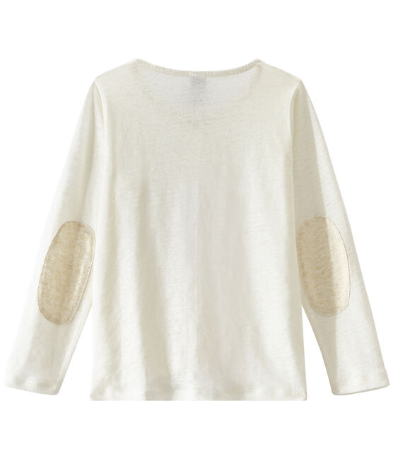 Mädchen-Cardigan weiss LAIT/gelb OR