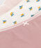 3er-Set Shortys aus Baumwolle mit Blumenmotiv für Mädchen variante 1