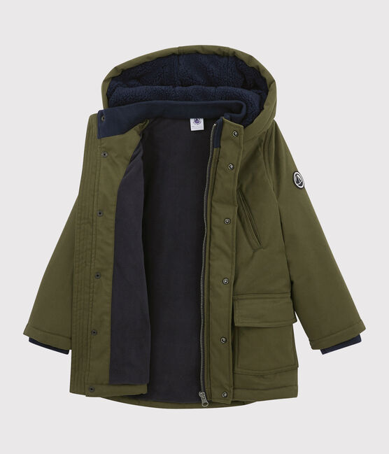 Kinder-Parka für Jungen grün MILITARY