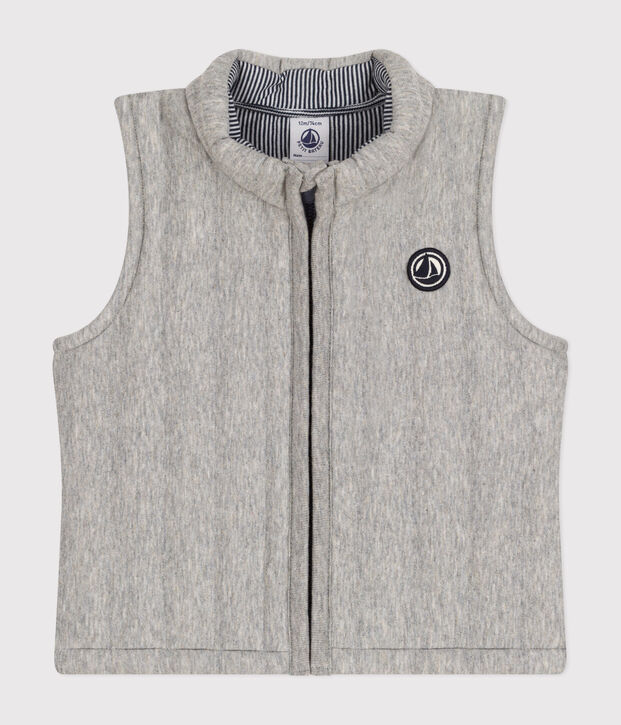 Baby-Weste aus Doppeljersey grau