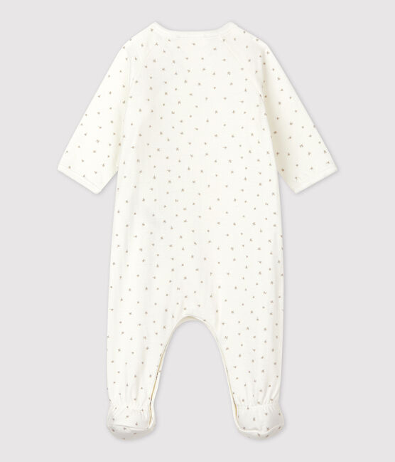 Baby-Strampler aus Bio-Baumwolle weiss MARSHMALLOW/weiss MULTICO