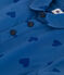 Kurzärmeliges Kinder-Kleid aus Baumwolle mit Herzmotiv blau ALASKA FONCE/ MEDIEVAL