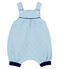 Kurze Baby-Latzhose aus gestepptem Doppeljersey blau ACIER/weiss MARSHMALLOW