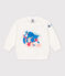 Baby-Sweatshirt Petit Bateau × Water Family weiss MARSHMALLOW