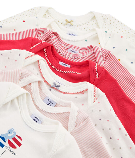 Überraschungsbeutel mit 7 langärmeligen Baby-Bodys für Mädchen variante 1
