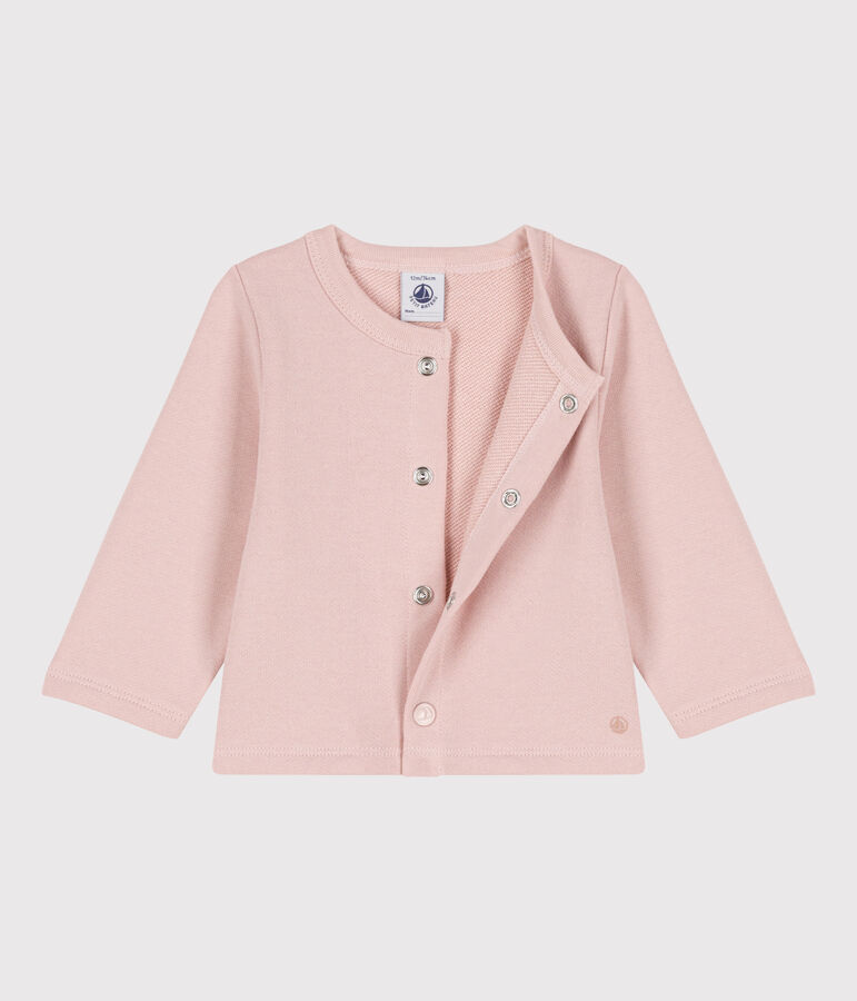 Baby-Cardigan aus Molton rosa