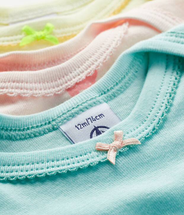 3er-Set kurz&auml;rmelige Baby-Bodys Panther f&uuml;r M&auml;dchen vielfarbig