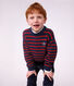 Kinder-Pullover aus Wolle und Baumwolle mit Streifen
