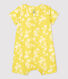 Kurzer Baby-Overall aus Bio-Popeline mit Hawaiimuster