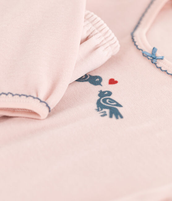 Kinderpyjama aus Nicki für Mädchen rosa SALINE