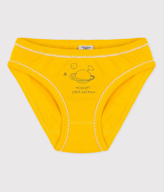 Baumwollhöschen für kleine Mädchen gelb HONEY