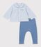Baby-Set aus Baumwolle mit Bruststickerei und Vichy-Muster vielfarbig