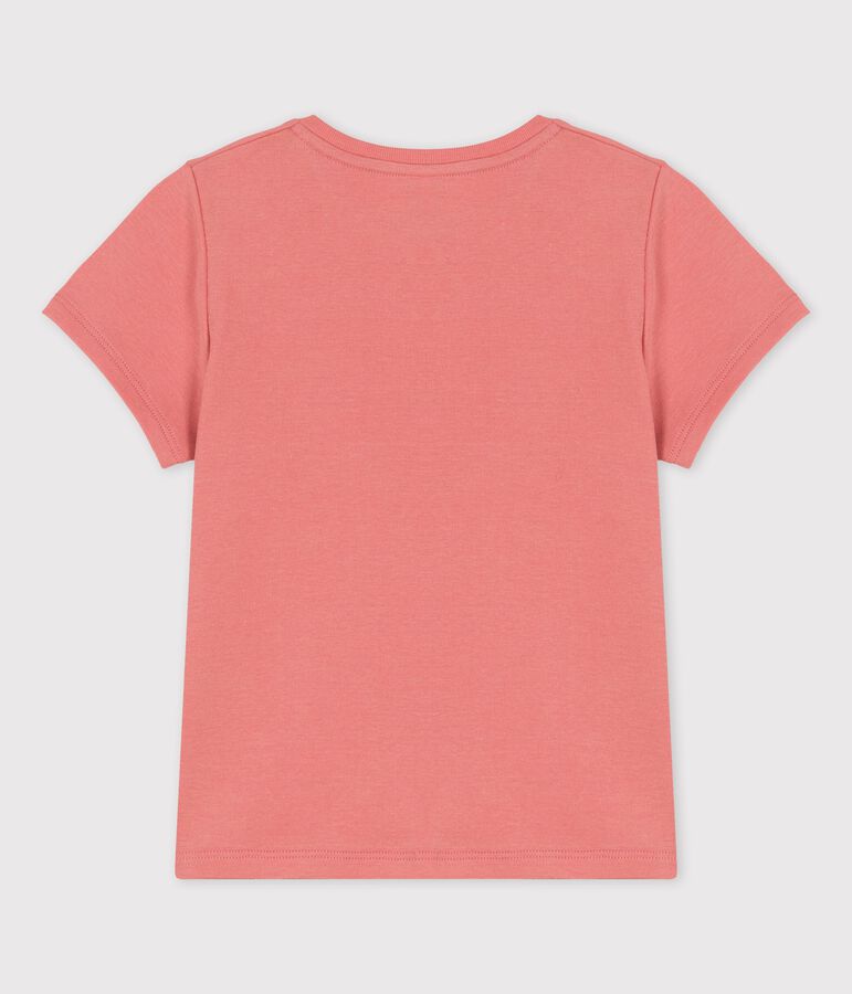Kurz&auml;rmeliges T-Shirt aus Baumwolle f&uuml;r M&auml;dchen rosa PAPAYE